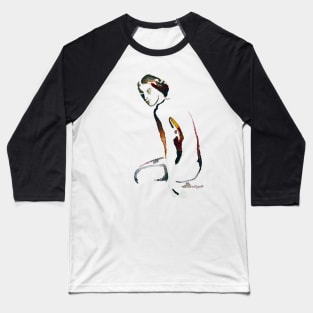 Sitting abstract woman silhouette Baseball T-Shirt